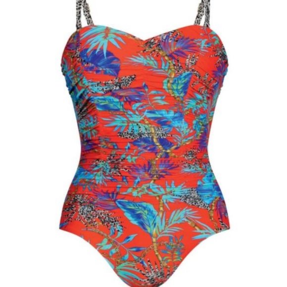 ‼️SALE ‼️ New Anita Strapless Bandeau Swimsuit one piece Plus Size 14 & 16 - Picture 1 of 9
